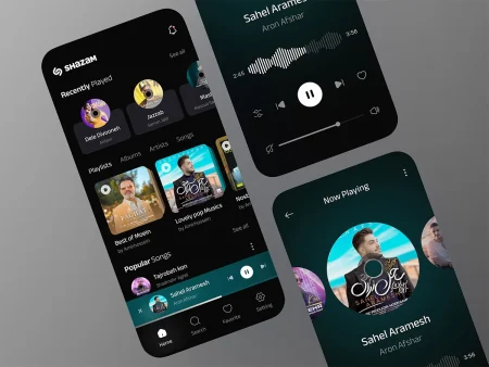 برنامه موبایل پخش موزیک